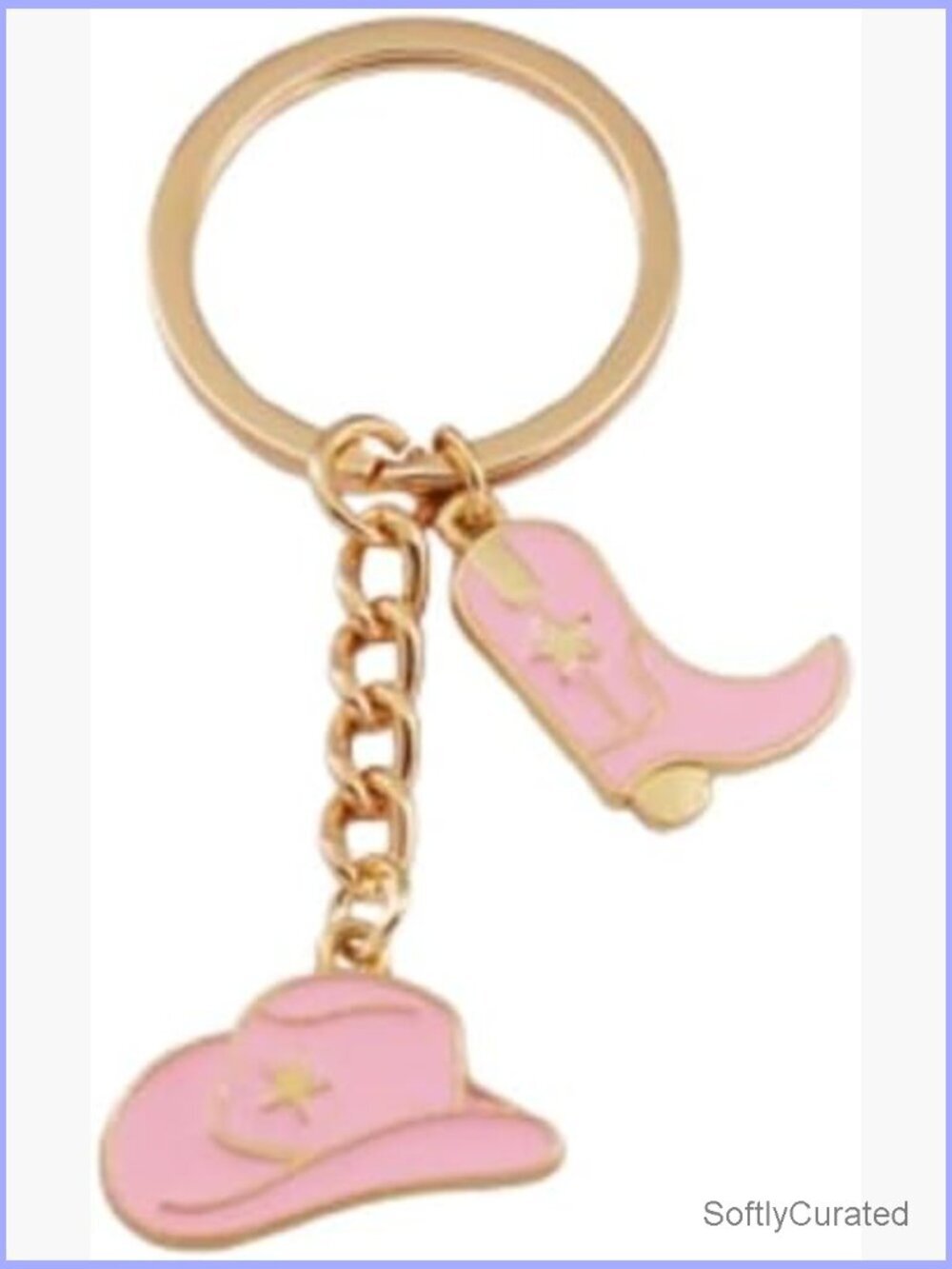 Western Cowgirl Disco Keychain with Tassel for Women